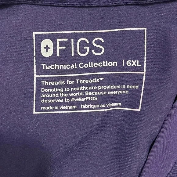 FIGS Casma‎ Technical Collection Scrub Top Women's Size 6XL - Picture 4 of 5